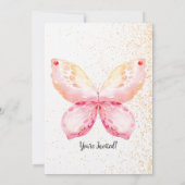 Boterfly-uitnodiging Kaart (Achterkant)