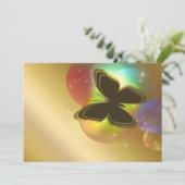 Boterfly-uitnodiging Kaart (Staand voorkant)