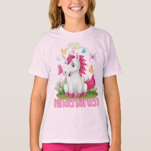 Boterfly Unicorn Kindergarten Terug naar school T-shirt
