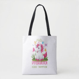 Boterfly Unicorn Preschool Terug naar school Tote Bag