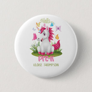 Boterfly Unicorn voor de eerste dag van de Keer Te Ronde Button 5,7 Cm