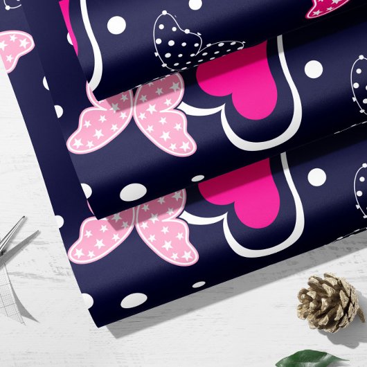 Boterfly Valentijn Heart | Valentijn Gift Wrap Cadeaupapier