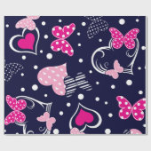 Boterfly Valentijn Heart | Valentijn Gift Wrap Cadeaupapier (Vlak)