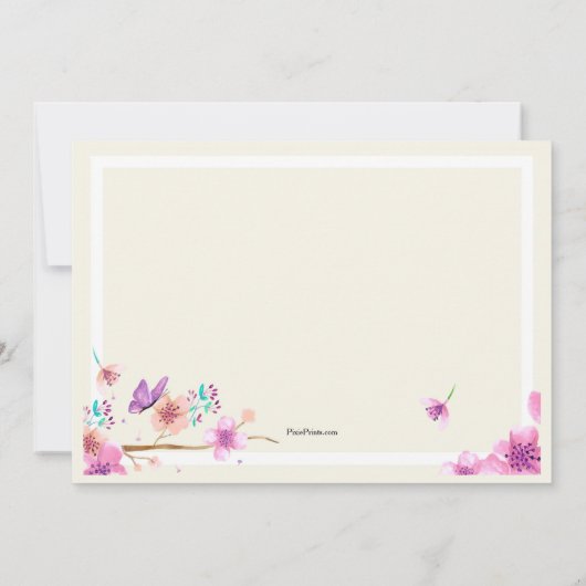 Boterfly Valley Invitation Kaart (Achterkant)