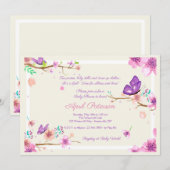 Boterfly Valley Invitation Kaart (Voorkant / Achterkant)