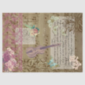 Boterfly, Violin en Lace Ephemera Tissuepapier (Voorkant)