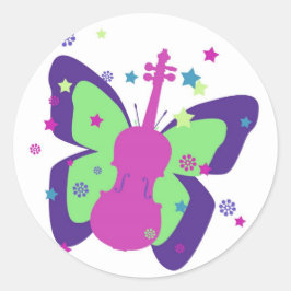 Boterfly Violin Sticker