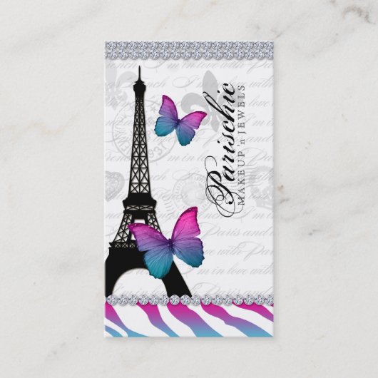 Boterfly Visitekaartje Paris Eiffeltoren (Voorkant)