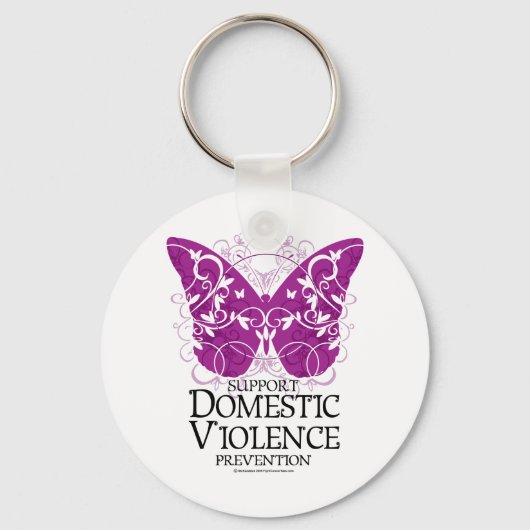 Boterfly voor huiselijk geweld sleutelhanger (Voorkant)