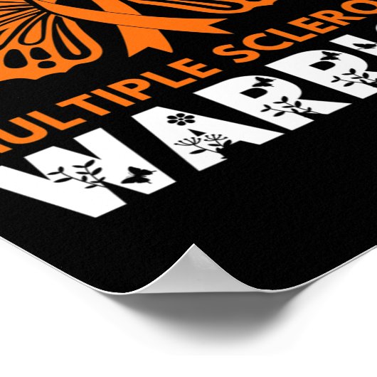 Boterfly Warrior Multiple Sclerosis Awareness Ora Poster (Hoek)