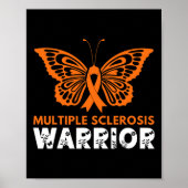 Boterfly Warrior Multiple Sclerosis Awareness Ora Poster (Voorkant)