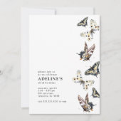 Boterfly Waterverf Birthday Party Invitation Kaart (Voorkant)