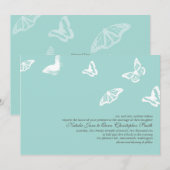 Boterfly Wedding Invitation Kaart (Voorkant / Achterkant)