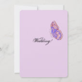 Boterfly Wedding Invitation Kaart (Achterkant)