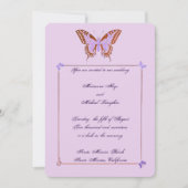 Boterfly Wedding Invitation Kaart (Voorkant)