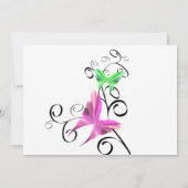 Boterfly Wedding Invitation Kaart (Achterkant)