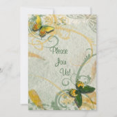 Boterfly Wedding Invitation Kaart (Voorkant)