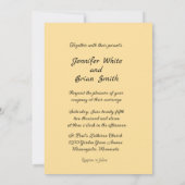 Boterfly Wedding Invitation Kaart (Achterkant)
