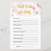 Boterfly-wensen voor Baby Baby shower games (Voorkant)