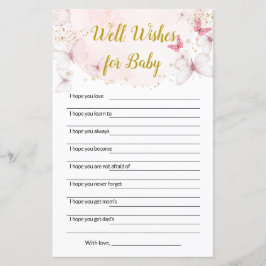 Boterfly-wensen voor Baby Baby shower games