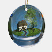 Boterfly Wereldbol Ornament (Links)