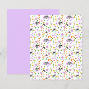 Boterfly White Lavender Floral Scrapbook Paper