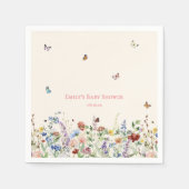 Boterfly Wildflower TuinBaby shower Servet (Voorkant)