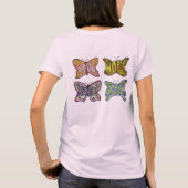 Boterfly Wings Inspirerend Words Custom T-Shirt (Achterkant)