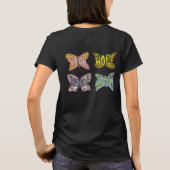 Boterfly Wings Inspirerend Words Custom T-Shirt (Achterkant)