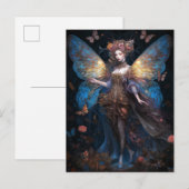 Boterfly Woodland Fairy Fantasy Art Briefkaart (Voorkant / Achterkant)