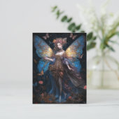 Boterfly Woodland Fairy Fantasy Art Briefkaart (Staand voorkant)