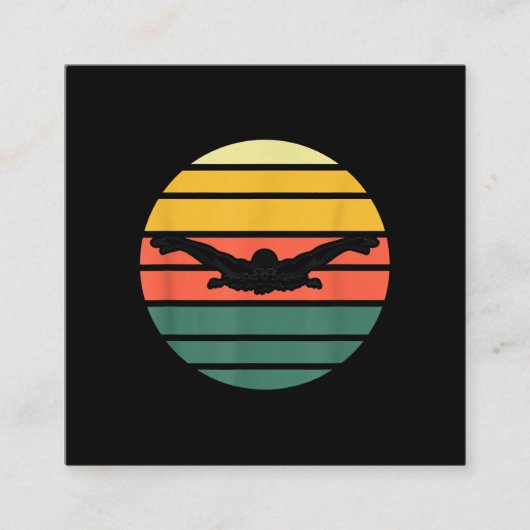 Boterfly-zwembriem Vierkante Visitekaartje (Voorkant)