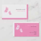 Boterfroze en witte elegante moderne Eenvoudige 2 Visitekaartje (Voorkant / Achterkant)