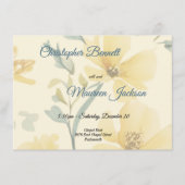 Botergeel Bord Blauw Bloemen Waterverf Informatiekaartje (Voorkant)