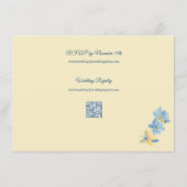 Botergeel Bord Blauw Bloemen Waterverf Informatiekaartje (Achterkant)