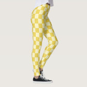 botergeel dambord leggings (Rechts)