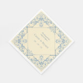 Botergeel  Elegante Kust Chic Wedding Servet (Hoek)