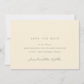 Botergeel | Elegante Minimalistische Trouw Save The Date (Voorkant)