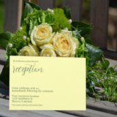 Botergeel en salie minimalistische receptie informatiekaartje