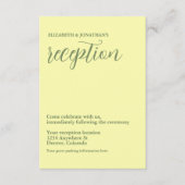 Botergeel en salie minimalistische receptie informatiekaartje (Voorkant)