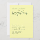 Botergeel en salie minimalistische receptie kaart (Voorkant)