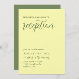 Botergeel en salie minimalistische receptie kaart