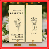 Botergeel Gereserveerde Zitplaatsen Trouwen Label Kaart