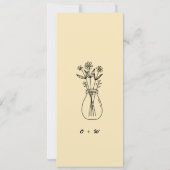 Botergeel Gereserveerde Zitplaatsen Trouwen Label Kaart (Achterkant)