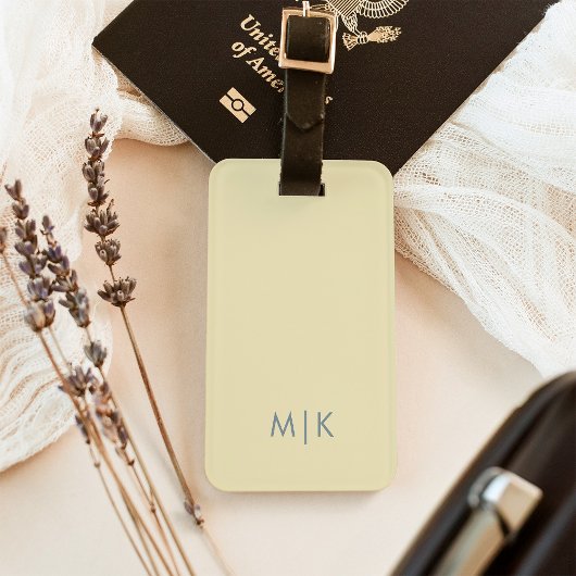 botergeel | Modern monogram Bagagelabel