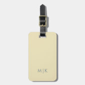 botergeel | Modern monogram Bagagelabel (Voorkant verticaal)