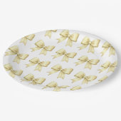 Botergeel  Satin Bow Pattern Papieren Bordje (Gekanteld)