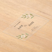 Botergeel Waterverf Floral Classic Elegant Acryl Uitnodigingen (Laagn)