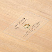 Botergeel Waterverf Floral Classic Elegant Acryl Uitnodigingen (Laagn)