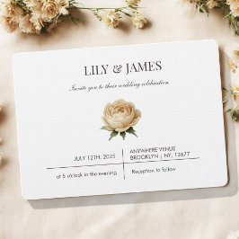 Botergeel Waterverf Floral Classic Elegant Kaart